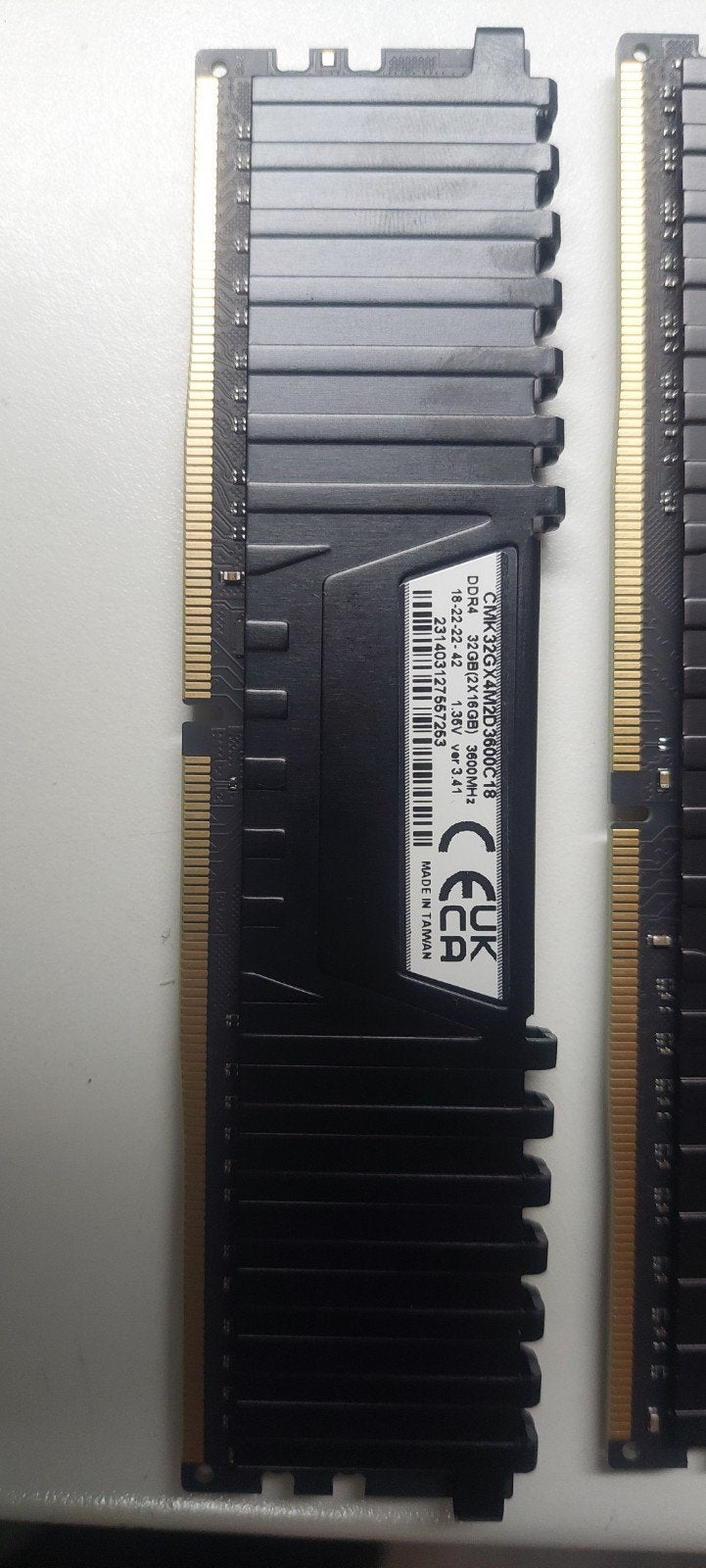 RAM DDR4 3600MHz 16GB, Computers en Software, RAM geheugen, Ophalen, DDR4, Zo goed als nieuw, Desktop