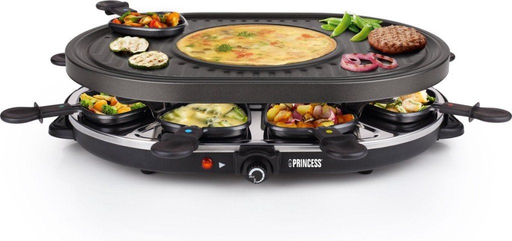 raclette en oval grill party, Elektronische apparatuur, Gourmetstellen, Ophalen, Gebruikt, 8 personen of meer