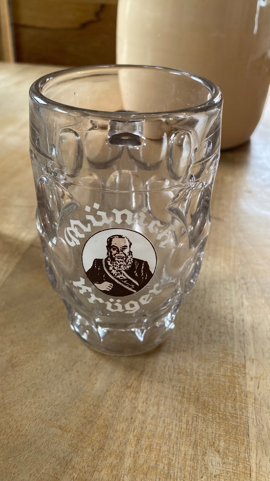 Bierpot glas krüger, Ophalen of Verzenden, Zo goed als nieuw, Bierglas
