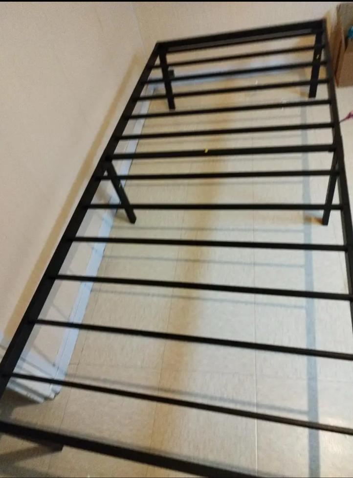 1 persoonsbed, Huis en Inrichting, Slaapkamer | Bedden, Ophalen, 90 cm, Eenpersoons, Zwart