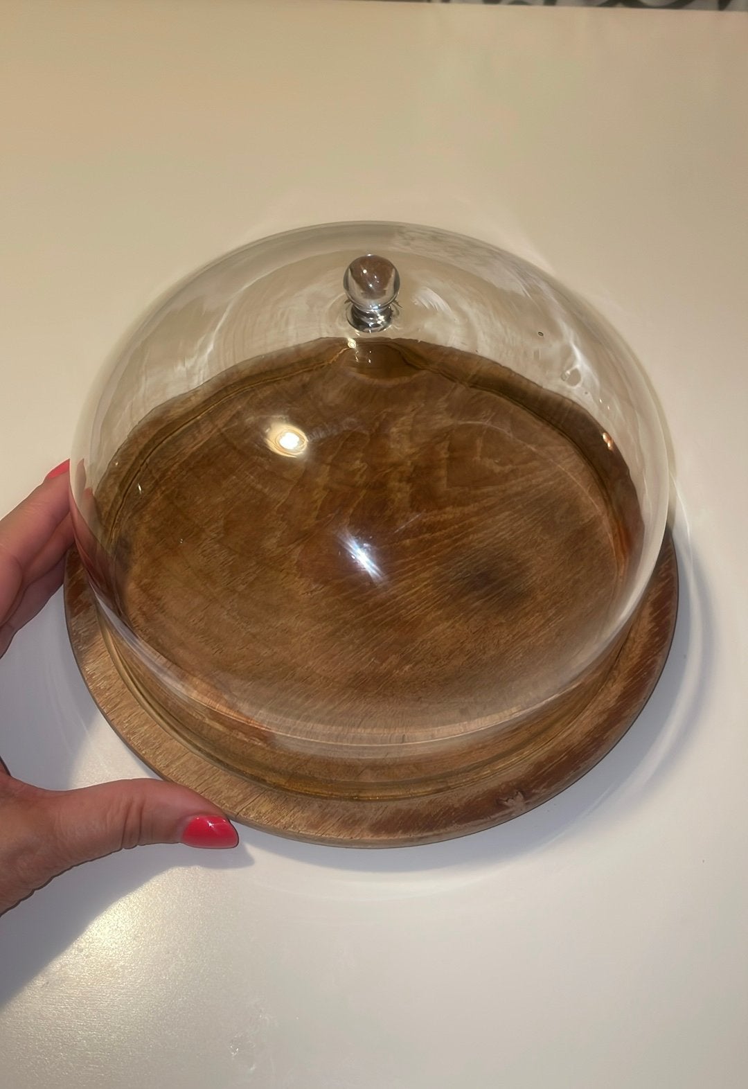 Cloche / plat au fromage, 22 cm, Enlèvement ou Envoi, Verre, Utilisé
