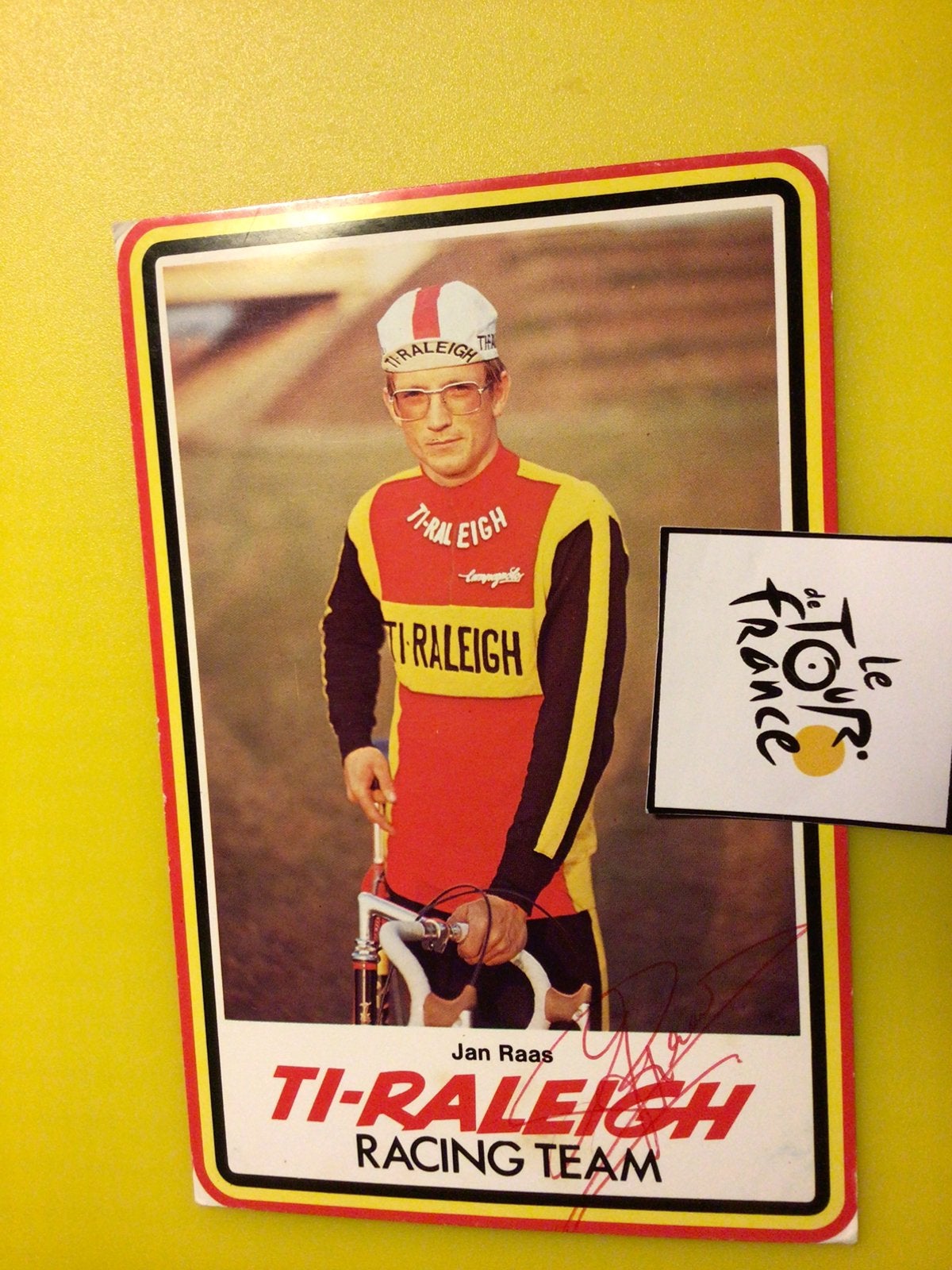 Wielerkaart team ti Raleigh jan raas  signe, Envoi, Comme neuf