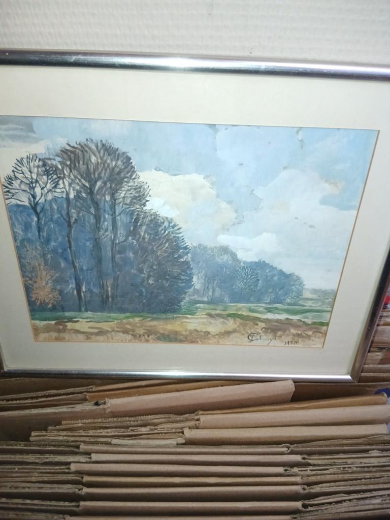 Aquarelle jozef colruyt 1980, Ophalen of Verzenden