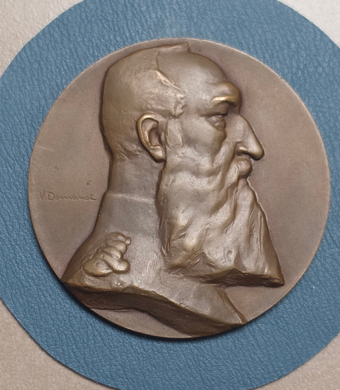 Médaille Léopold II (Victor Demanet) 7 cm en bronze, Enlèvement ou Envoi