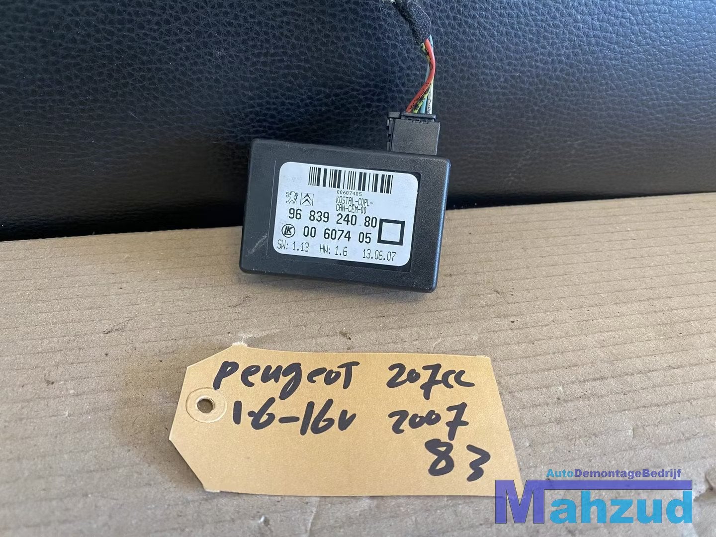 PEUGEOT 207 CC Regen sensor 9683924080 2007-2015, Taurusavenue 1
2132 LS  Hoofddorp, NL, Contact.group@renault.com, Stellantis N.V.