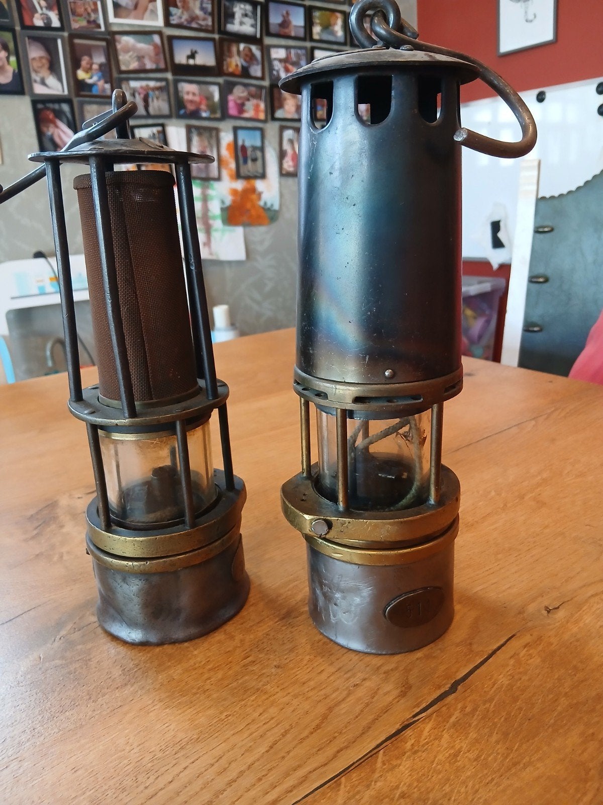 mijnbouw lampen in messing, Ophalen of Verzenden