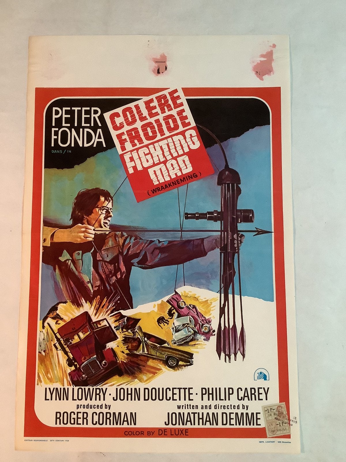 FIGHTING MAD   filmposter 36-54 cm   Used, Verzamelen, Ophalen of Verzenden, Zo goed als nieuw