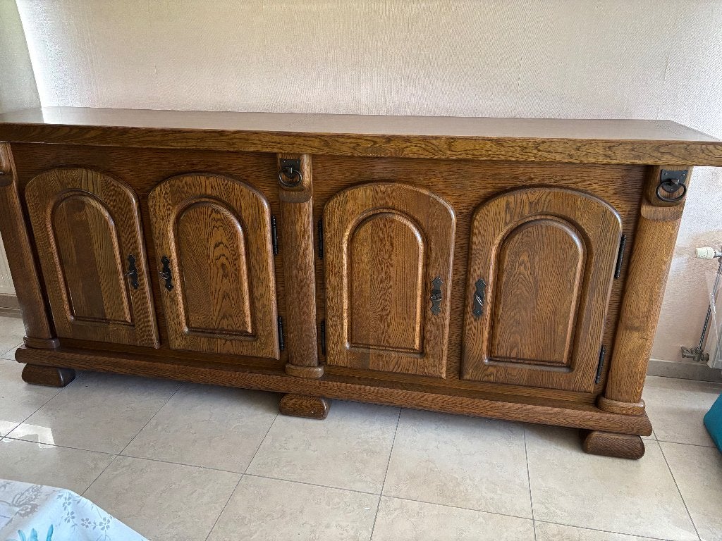 SALLE A MANGER EN CHENE, Maison & Meubles, Enlèvement, Comme neuf, CHENE BRUN, 6 à 8 chaises