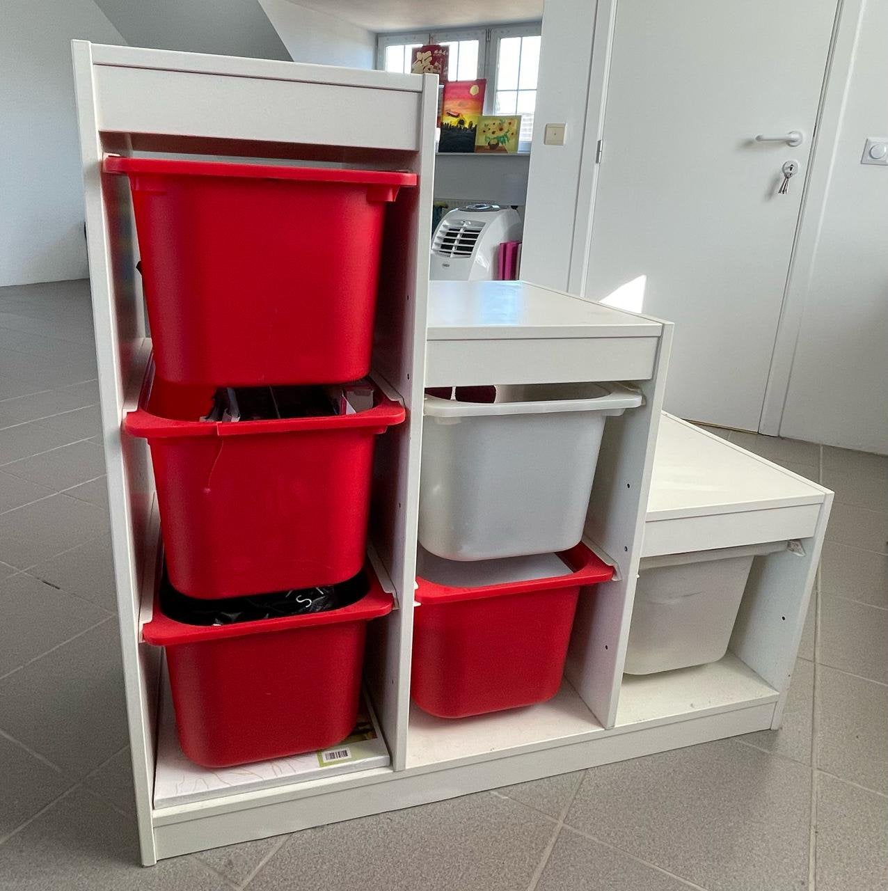 Meuble de rangement pour jouets Ikea avec bacs, Enlèvement, Utilisé