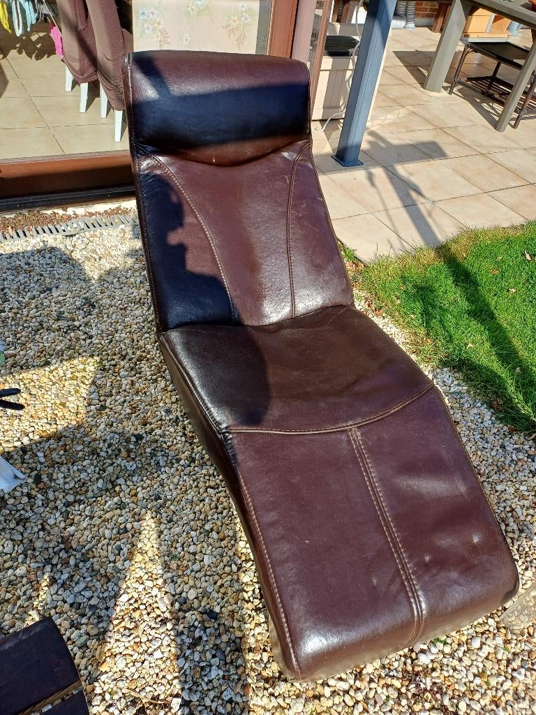 fauteuil lounge, Maison & Meubles, Enlèvement, Cuir