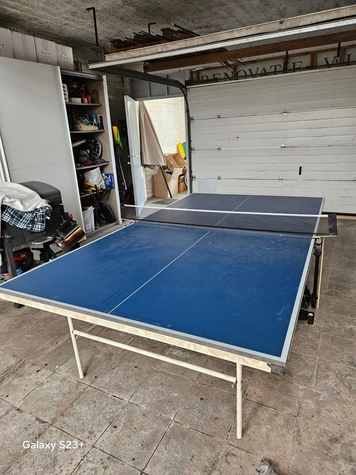 Tafeltennis tafel, Sports & Fitness, Ping-pong, Enlèvement, Comme neuf, Table d'intérieur, Pliante