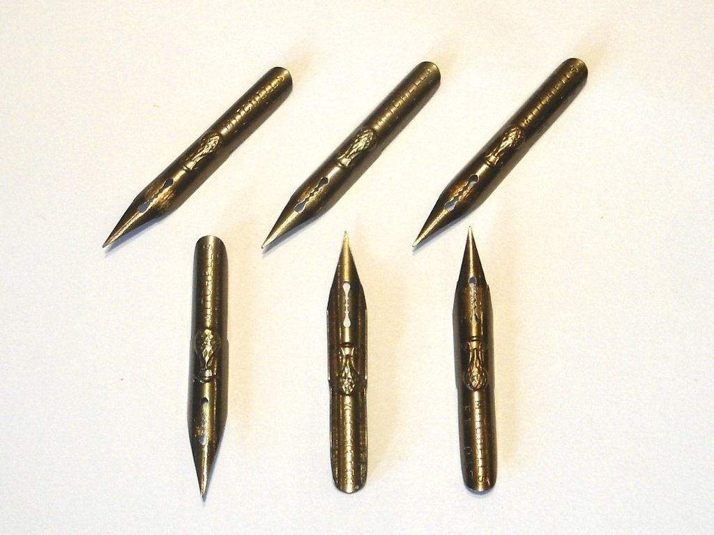 6 vintage penpunten EF., Enlèvement, Neuf