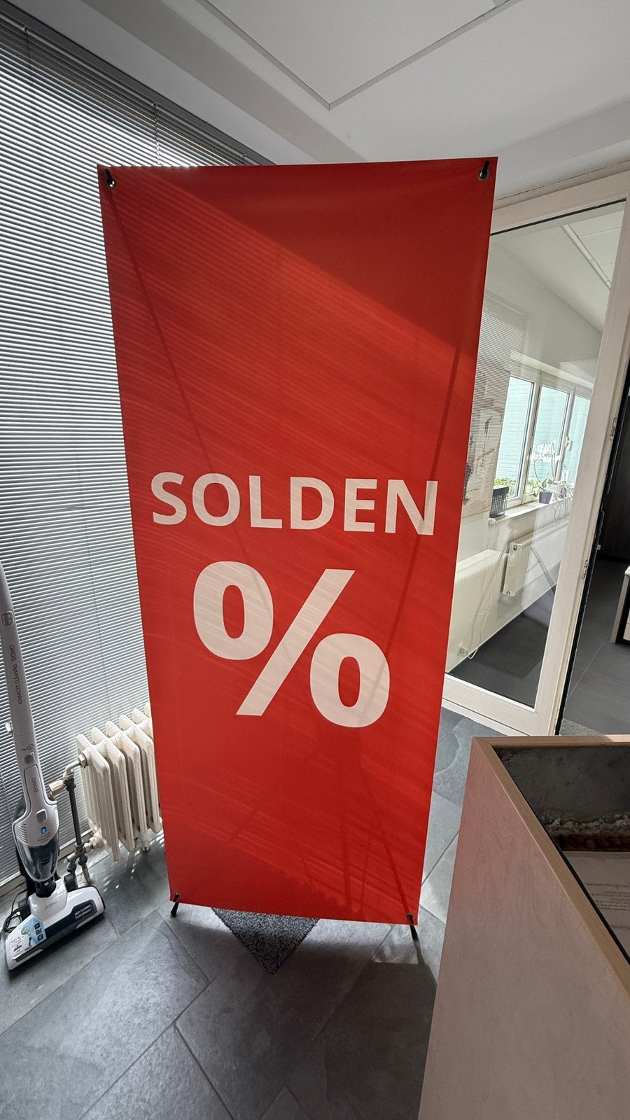 4 stuks Solden x banner 80x200 cm., Ophalen, Zo goed als nieuw