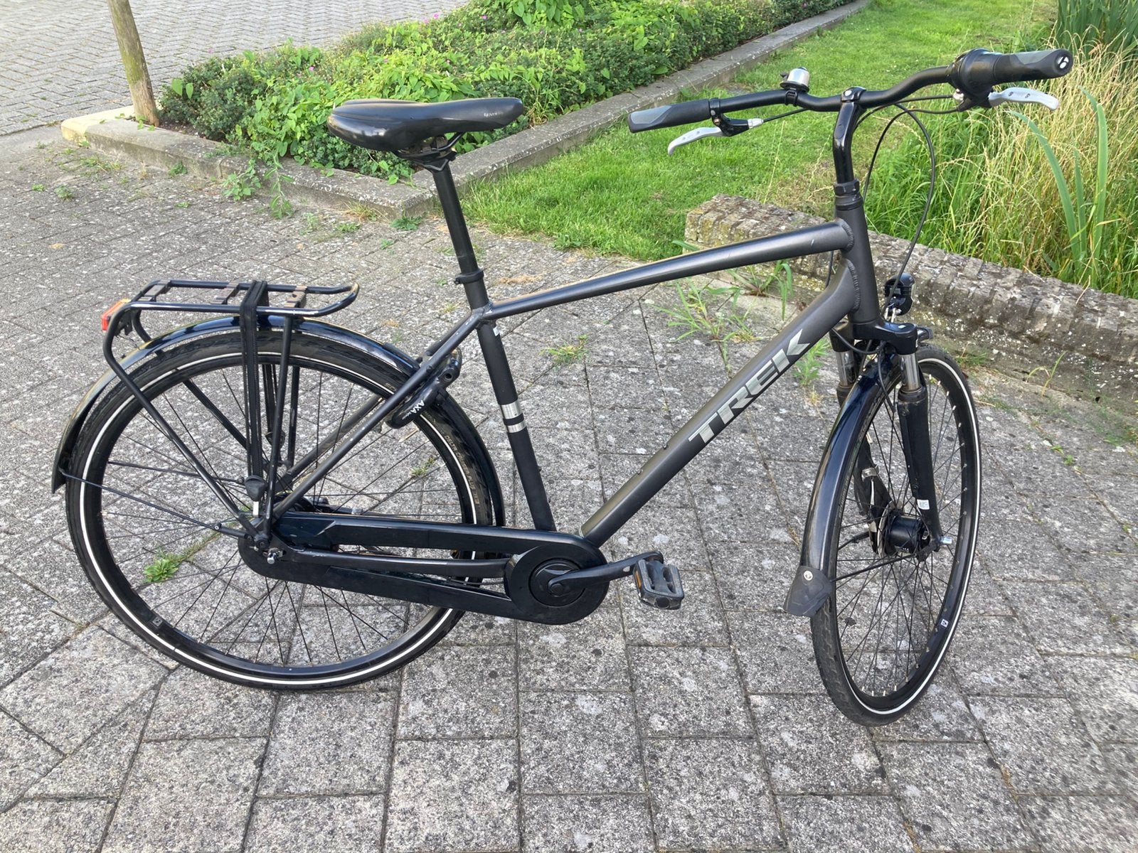Trek district 1 stadsfiets, Fietsen en Brommers, Minder dan 10 versnellingen, Gebruikt, Vering, Ophalen