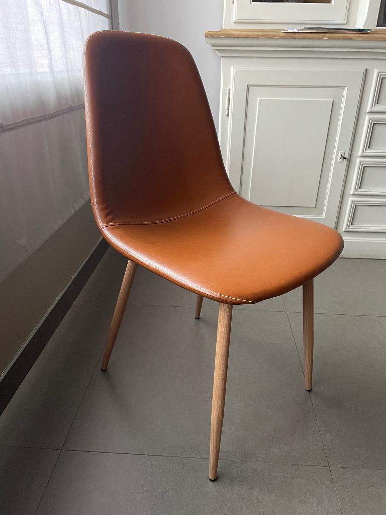 Eetkamerstoel 8 stuks, Huis en Inrichting, Stoelen, Ophalen, Bruin, Zo goed als nieuw, Vijf, Zes of meer stoelen
