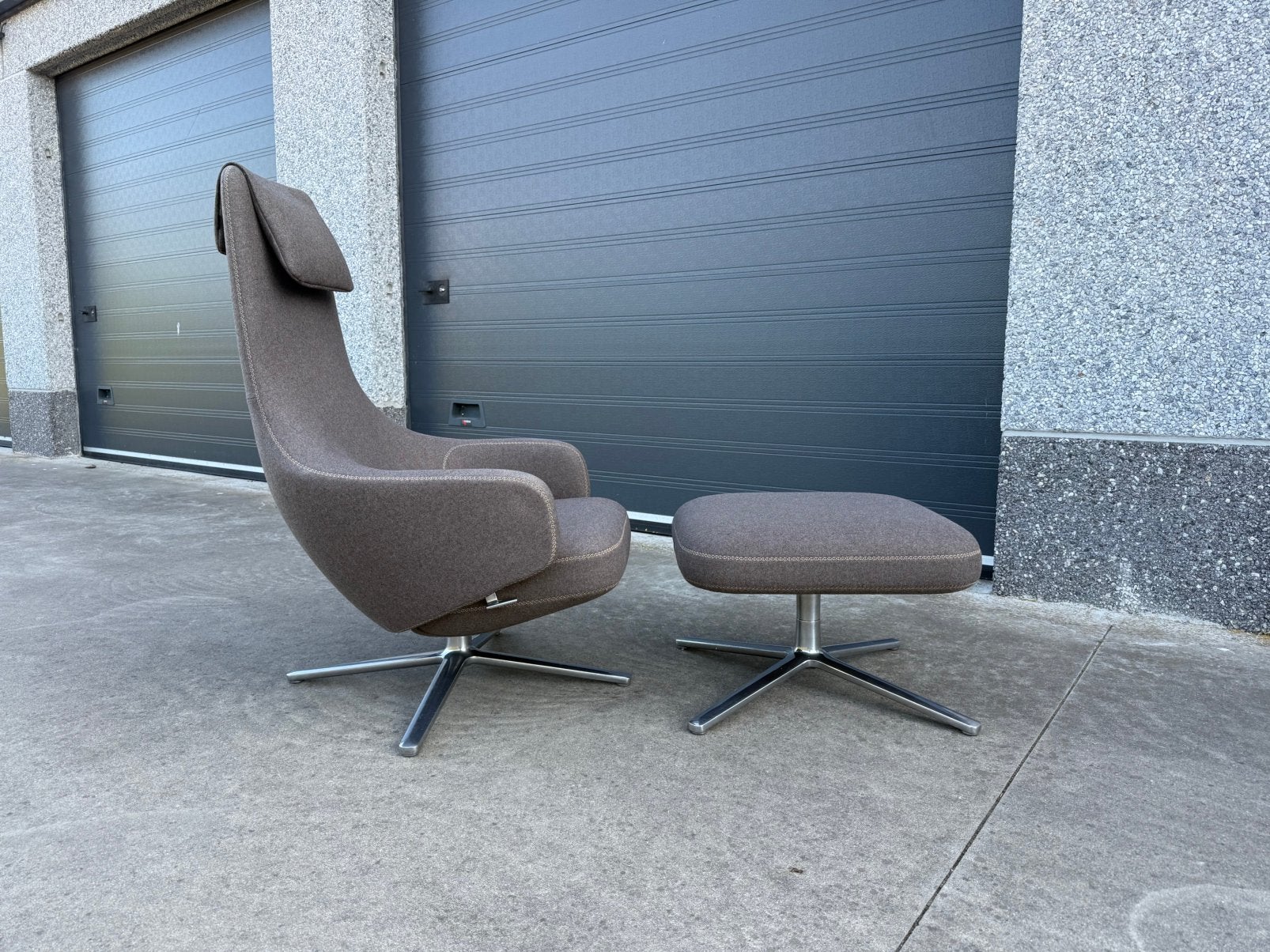 Vitra Repos & Ottoman, Maison & Meubles, Fauteuils, Neuf, Métal, Tissus, 50 à 75 cm, 75 à 100 cm, Enlèvement ou Envoi
