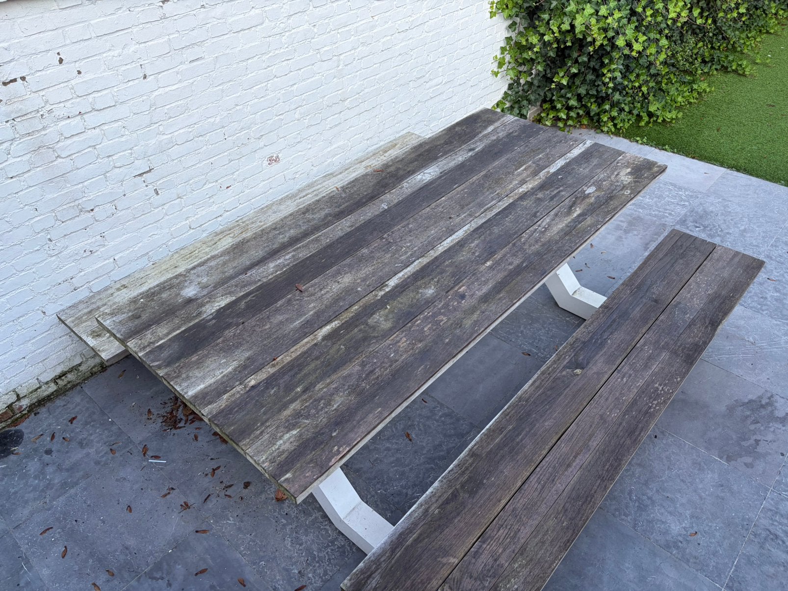 Picknickbank Teakhout / tuintafel voor 8p, Ophalen, Gebruikt, Aluminium