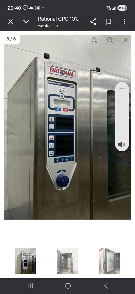 Rational, Electroménager, Enlèvement, Utilisé, 60 cm ou plus, Vapeur