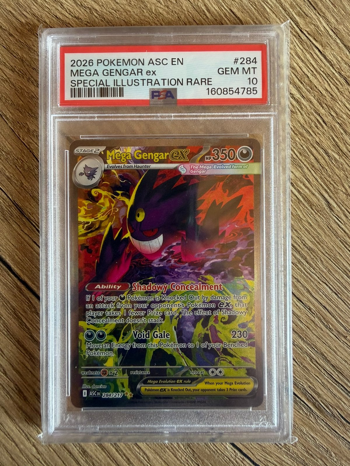 Mega Gengar EX 284/217 PSA 10, Ophalen of Verzenden