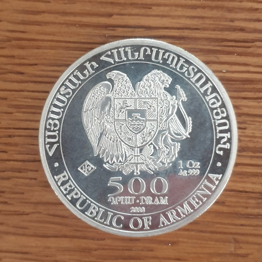 1 oz zilveren noah's ark 2018, Postzegels en Munten, Edelmetalen en Baren, Verzenden, Zilver