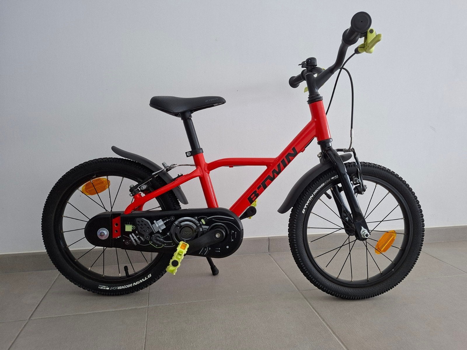 Rode kinderfiets BTWIN DISCOVER LIGHT RACING 900, 16 inch, Enlèvement, Frein sur jante, Btwin Decathlon