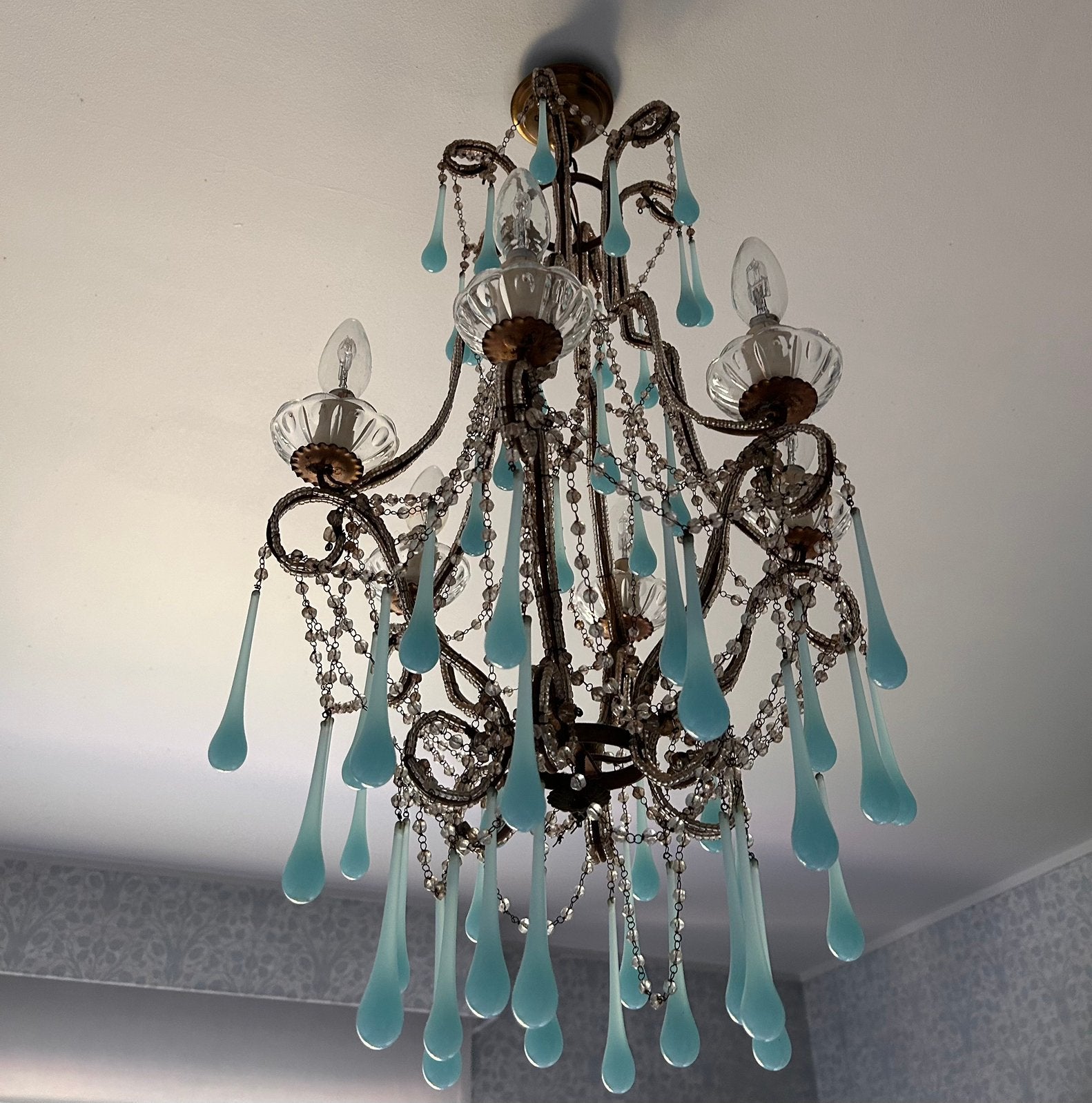 Lustre ancien en verre de Murano, Enlèvement, Comme neuf