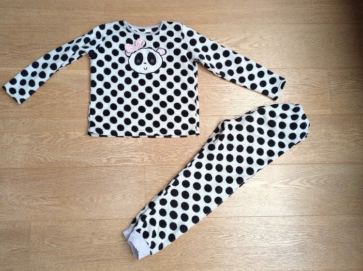 pyjama chaud fille panda - taille 134 (9 ans), Enfants & Bébés, Enlèvement, Utilisé, Fille