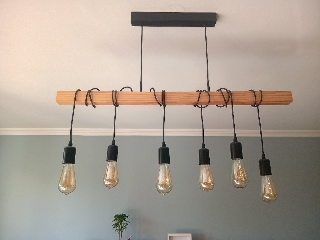 Hanglamp, Enlèvement, Comme neuf, Bois, Modern