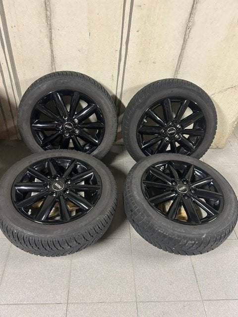 Originele MINI COOPER winter velgen 16 inch + Dunlop banden, Auto-onderdelen, Banden en Velgen, Ophalen, Gebruikt, Velg(en), 16 inch