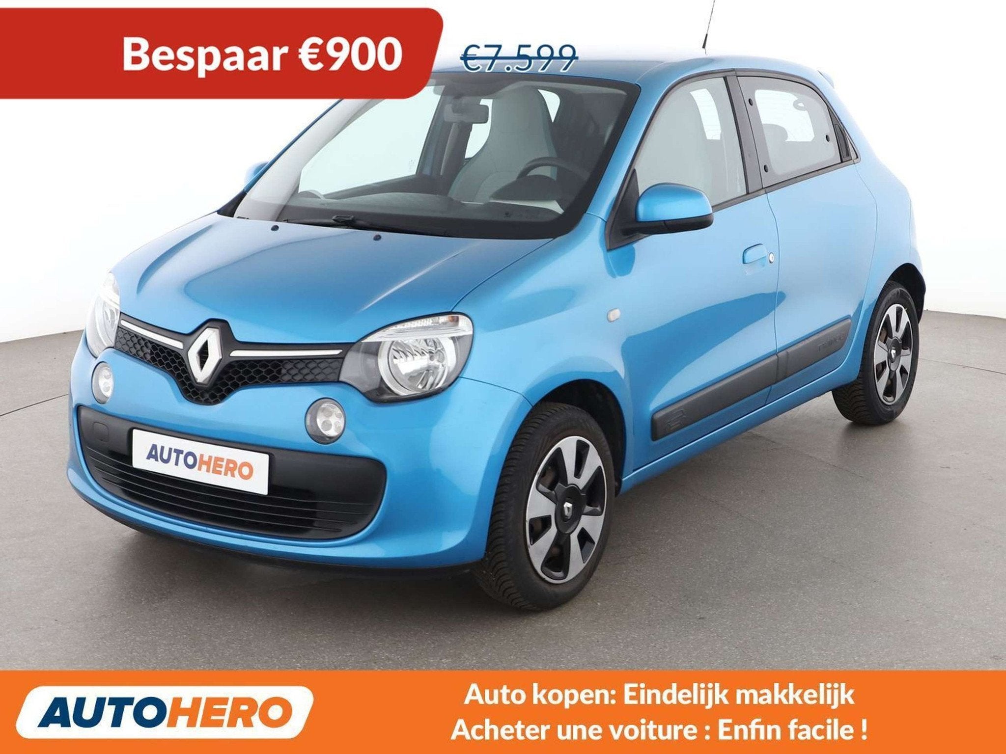Renault Twingo 1.0 SCe Expression (bj 2016), Auto's, 4 zetels, Gebruikt, 939 kg, Blauw