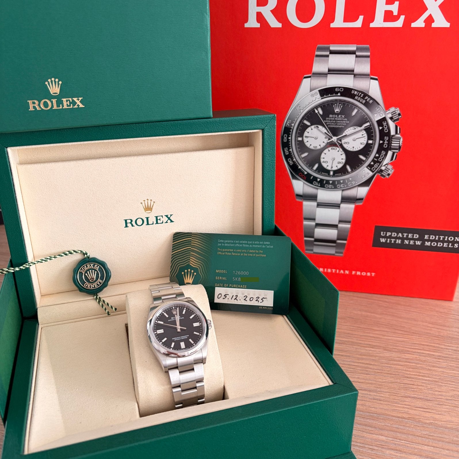 Full set - Rolex Oyster Perpetual 36, Bijoux, Sacs & Beauté, Montre-bracelet, Rolex, Acier, Enlèvement
