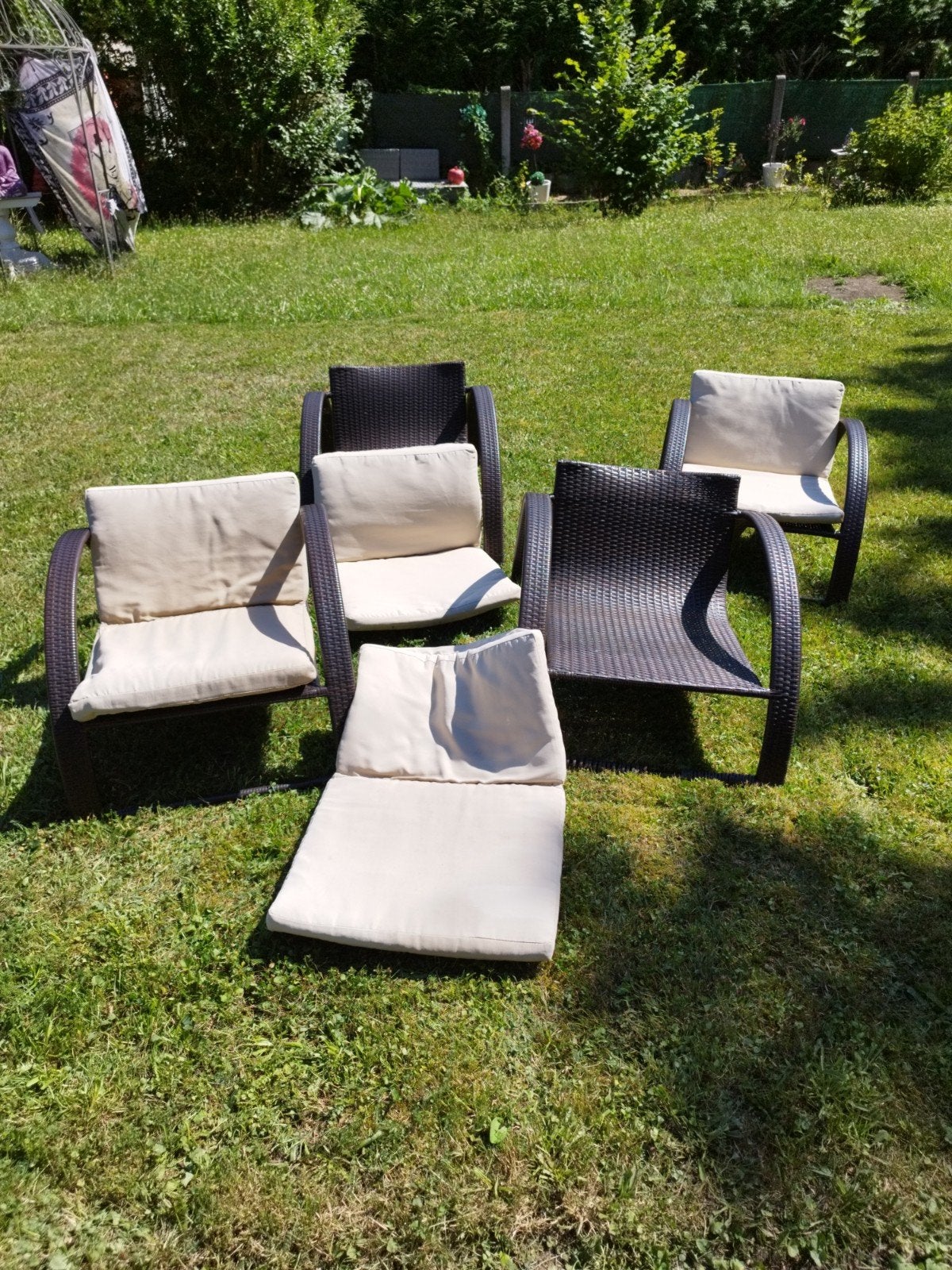 Fauteuils lounge de jardin, Ophalen, Kunststof