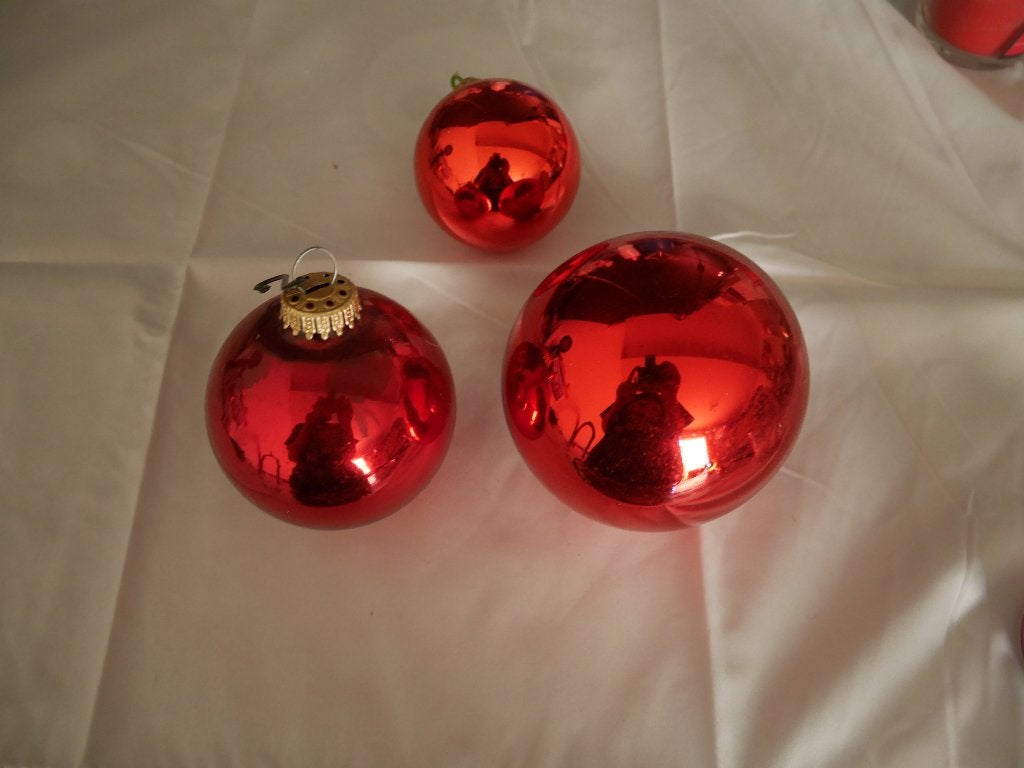 kerst ballen rood, Ophalen, Gebruikt