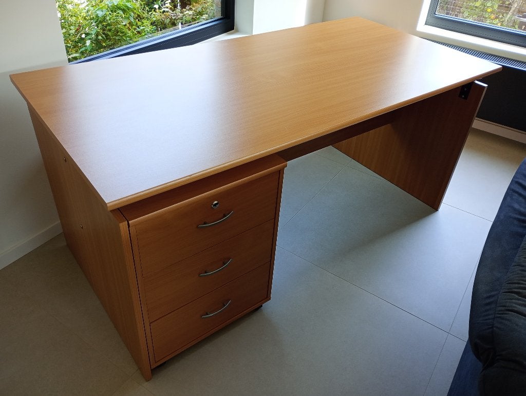 Bureau met ladeblok en bureaustoel, Maison & Meubles, Bureaux, Autres marques, Bureau d'écolier, Autres styles, Enlèvement