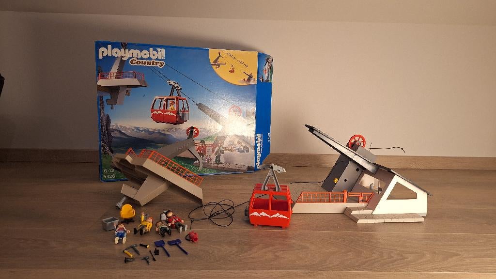 Playmobil 5426 Alpien kabelstation met gondel en doos, Ophalen, Gebruikt, Complete set