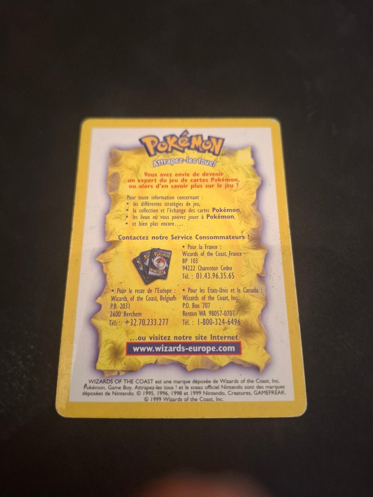 • Carte Pokémon vintage unique de 1999 : Les Magiciens de la, Enlèvement ou Envoi