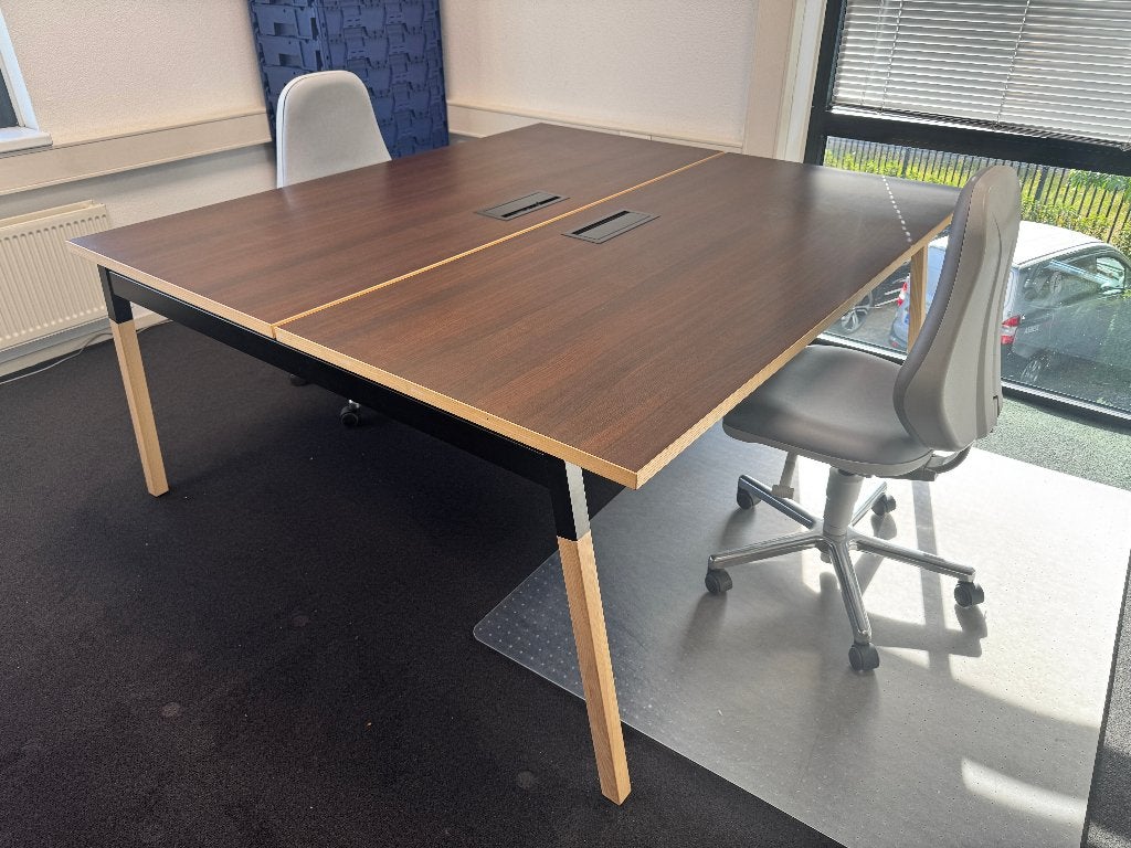 Dubbel bureau ZGAN, Maison & Meubles, Bureaux, Bureau d'ordinateur, 180 cm, Démontable, Comme neuf