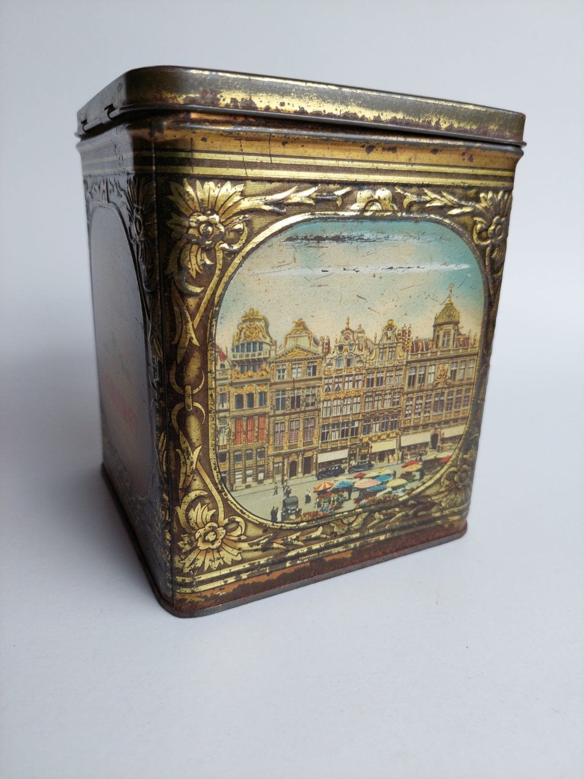 Vintage blik Grote Markt Brussel - Demaret, Ophalen