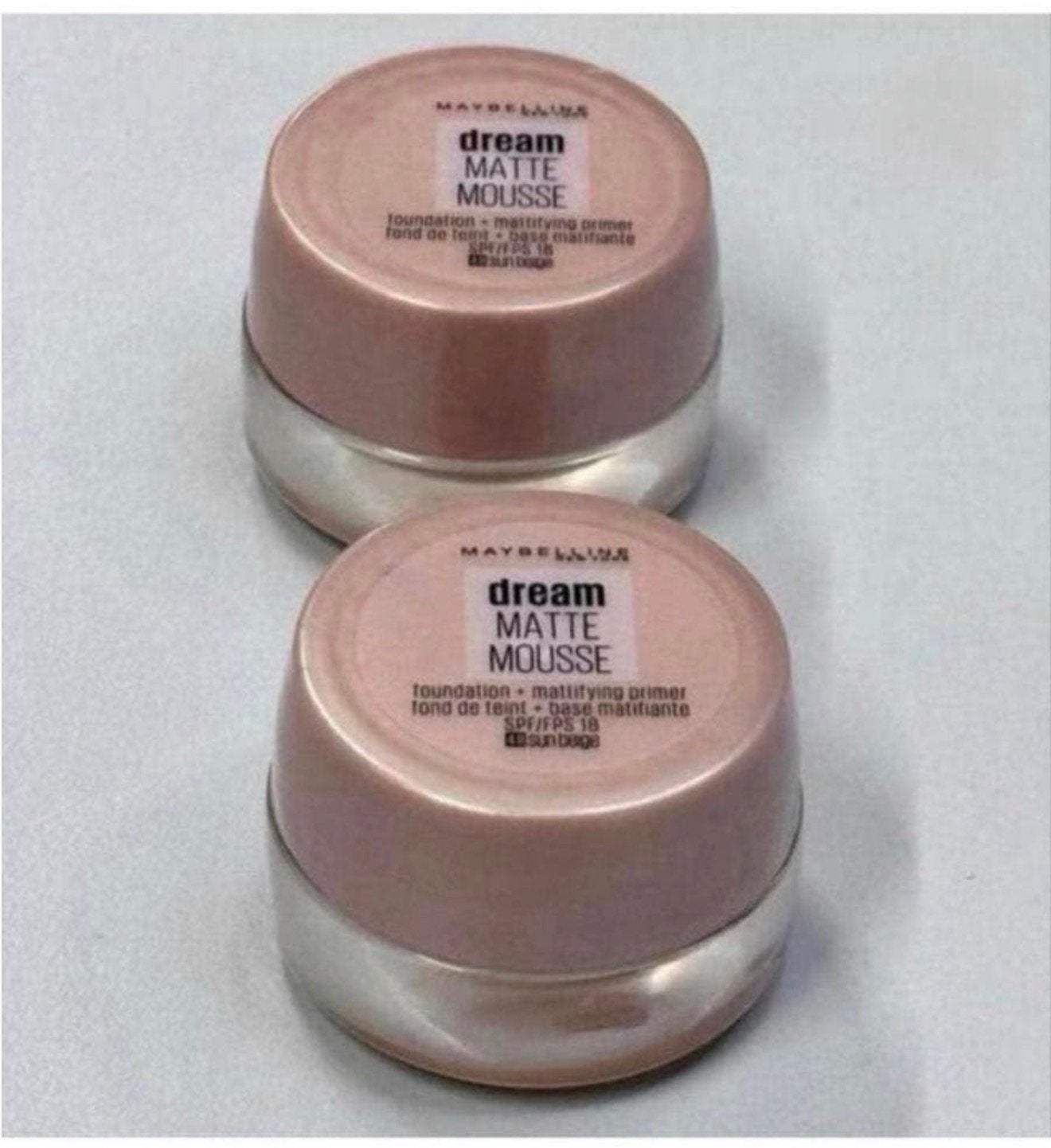 2 fonds de teint Maybelline Dream Matte Mousse, beige soleil, Enlèvement ou Envoi, Neuf, Beige