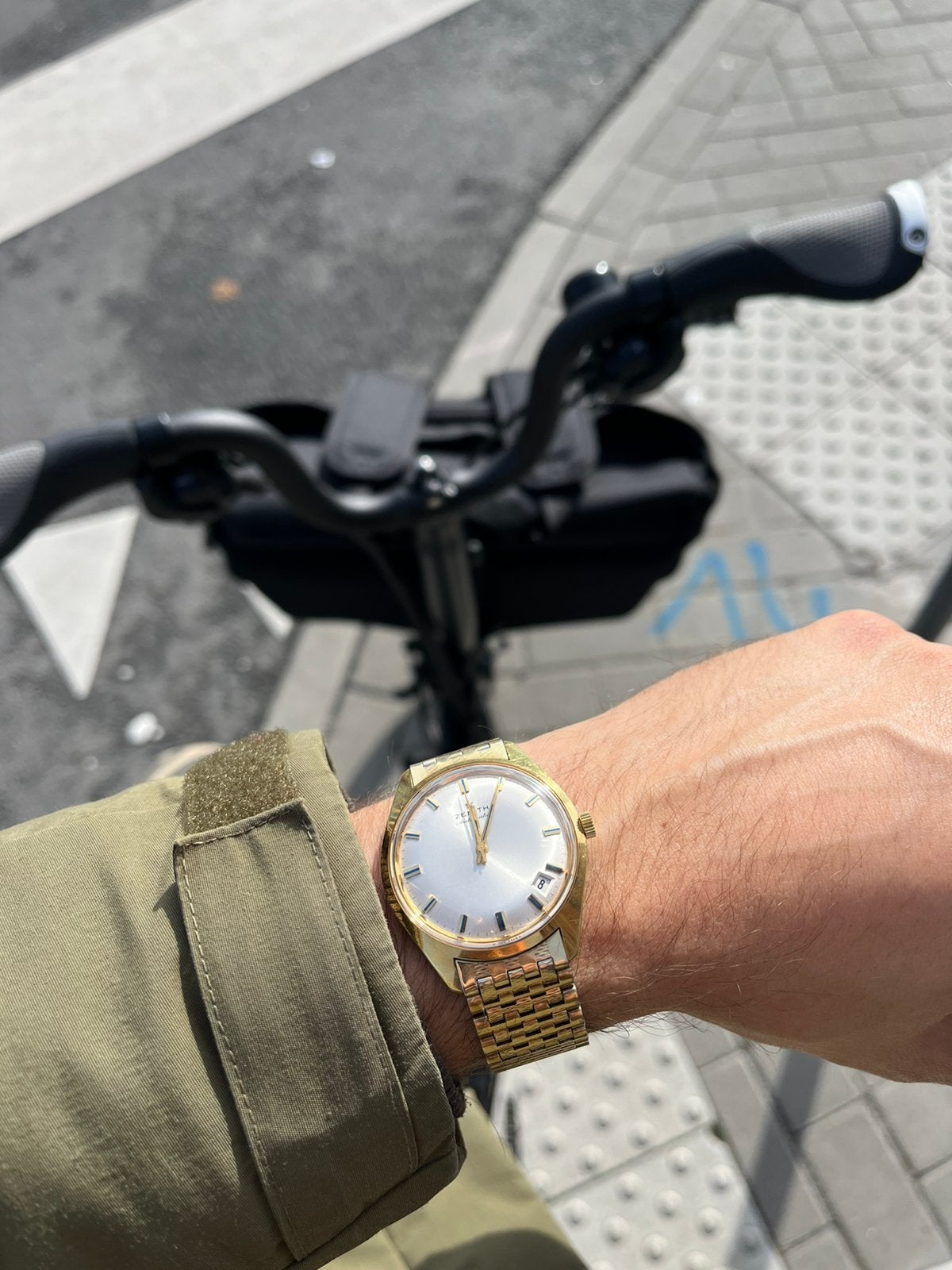 Zenith van jaren 60 gold plated, Handtassen en Accessoires, Horloges | Antiek, Ophalen of Verzenden