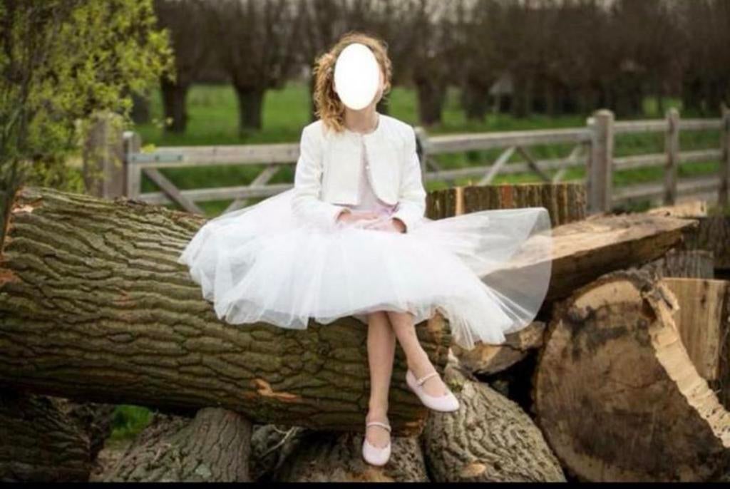 Eerste communie kleedje met vestje en schoenen, Ophalen of Verzenden