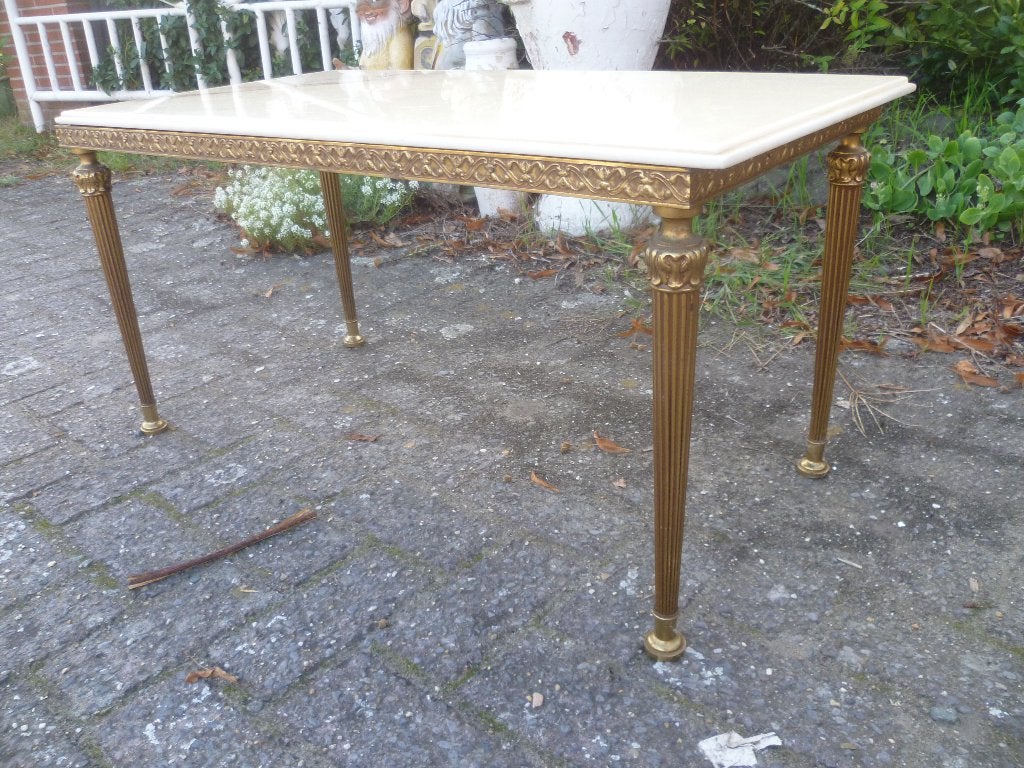 KOPEREN SALONTAFEL MET MARMER, Ophalen