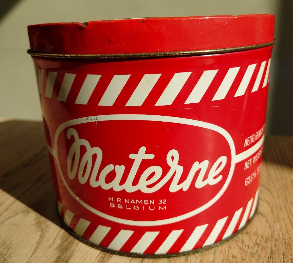 Vintage blik Materne confituur jaren '40-'50, Enlèvement ou Envoi, Utilisé, Autre, Autres marques