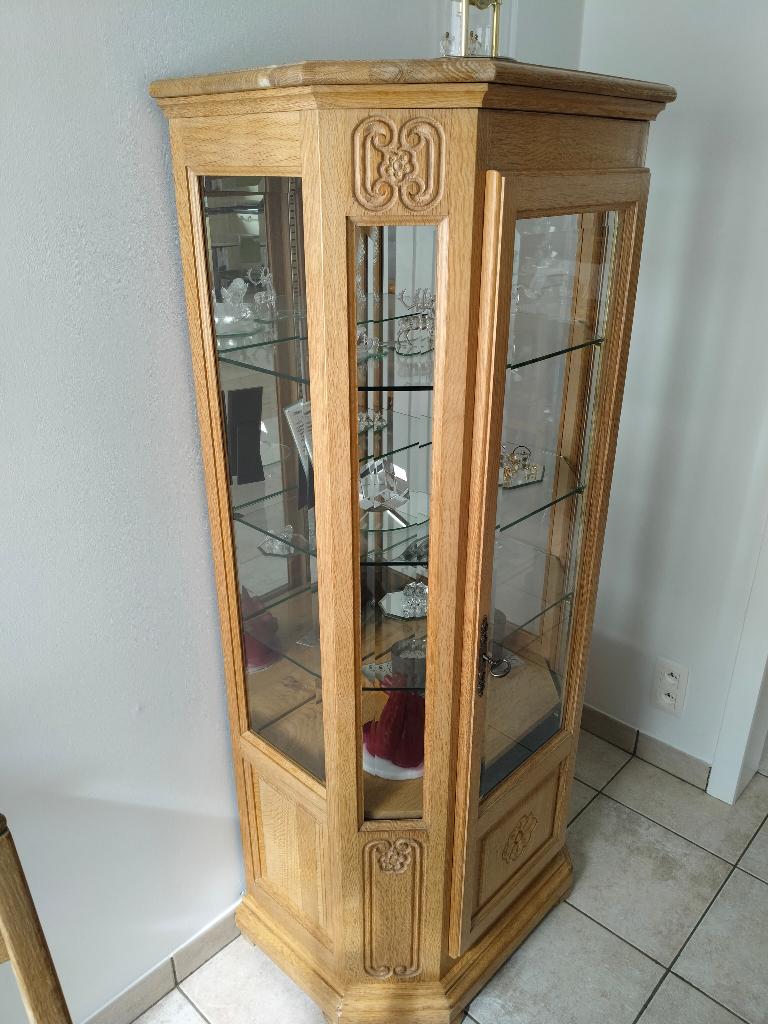 Vitrine, bureau, horloge de salle à manger et lustre, 25 à 50 cm, Comme neuf, 50 à 100 cm, Chêne
