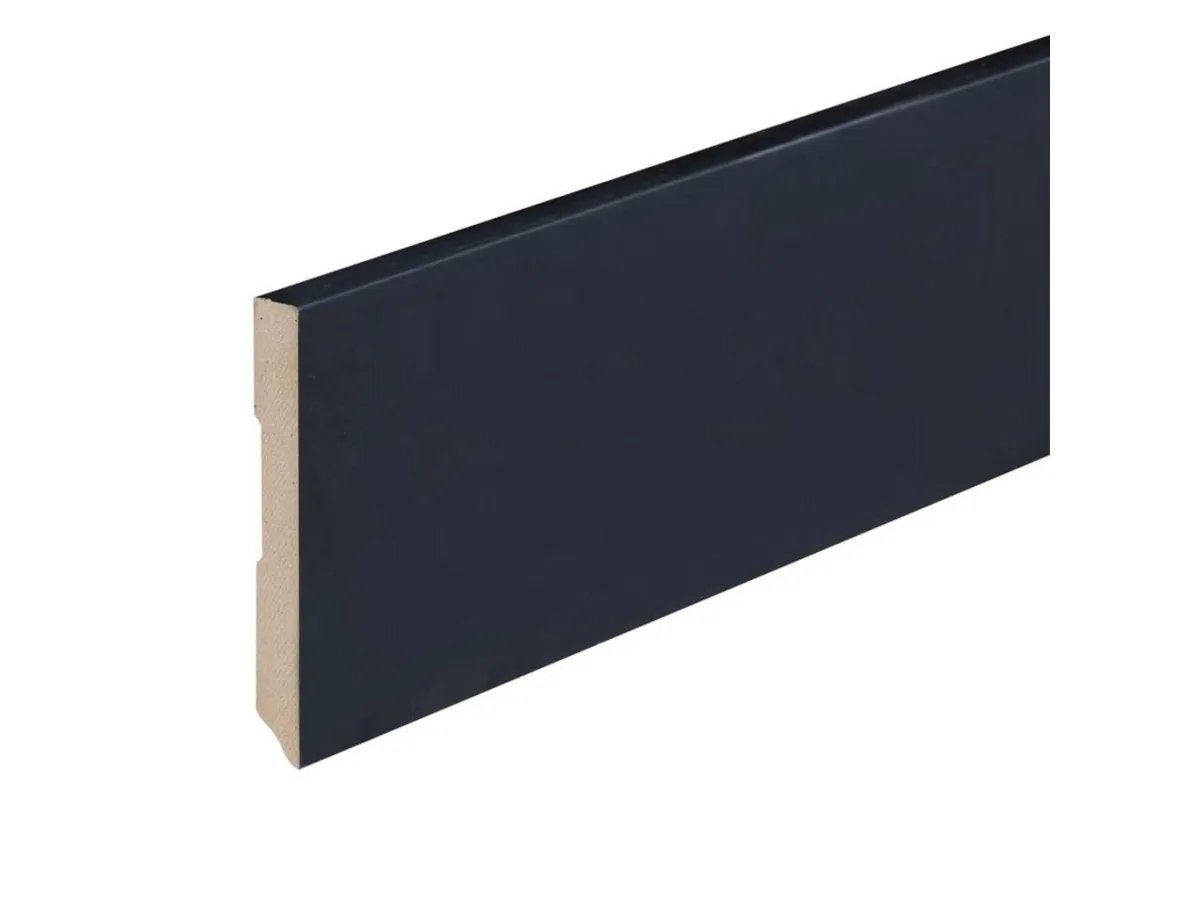 Zwarte MDF plint 58mm - 2,4m - tot 216 lopende meter, Enlèvement, Neuf
