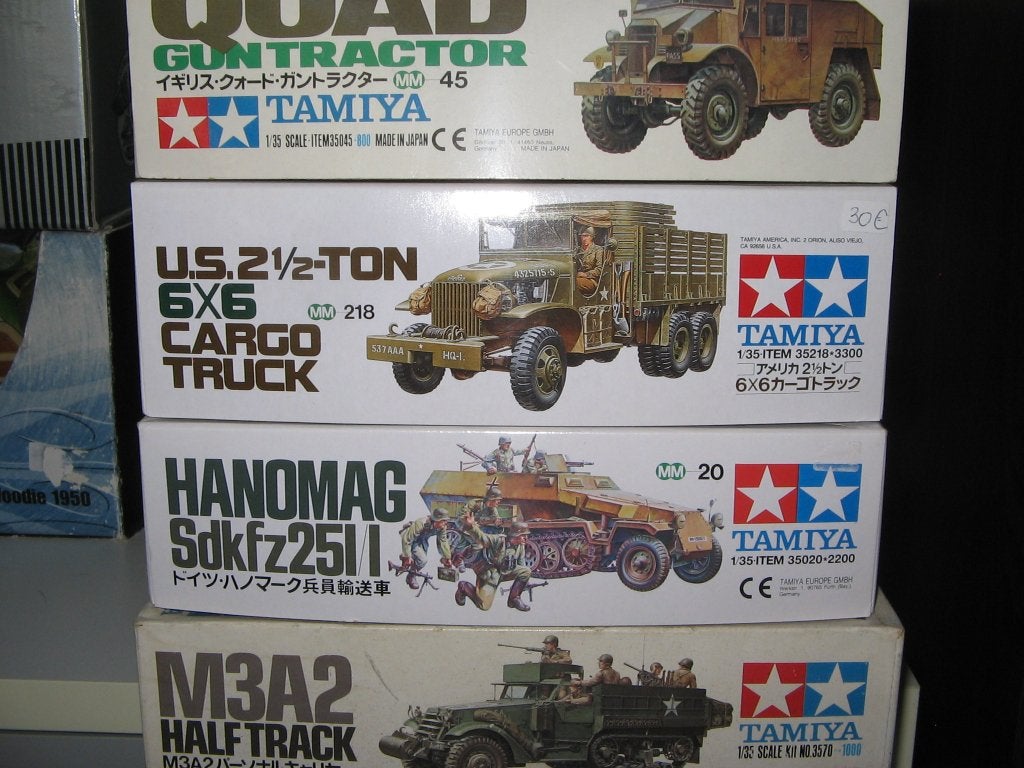 lot bouwdozen van legervoertuigen op 1/35, Hobby en Vrije tijd, Modelbouw | Auto's en Voertuigen, Ophalen, Nieuw, Truck, Tamiya