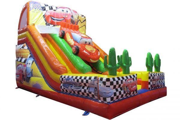 Springkasteel XXL Cars Slide te koop, Ophalen, Zo goed als nieuw