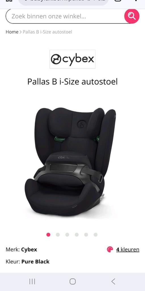 Cybex Pallas B i-Size autostoel zwart, Kinderen en Baby's, Autostoeltjes, Ophalen, Nieuw, 9 t/m 36 kg, Maxi-Cosi