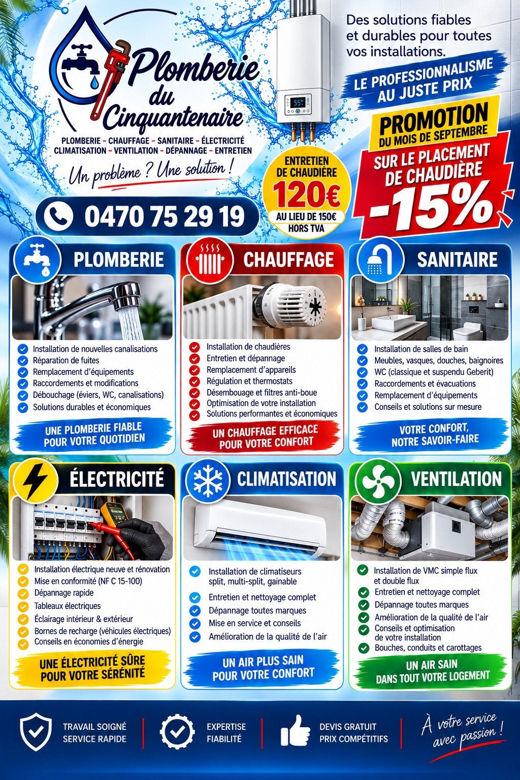 Plomberie chauffage, Enlèvement, Comme neuf
