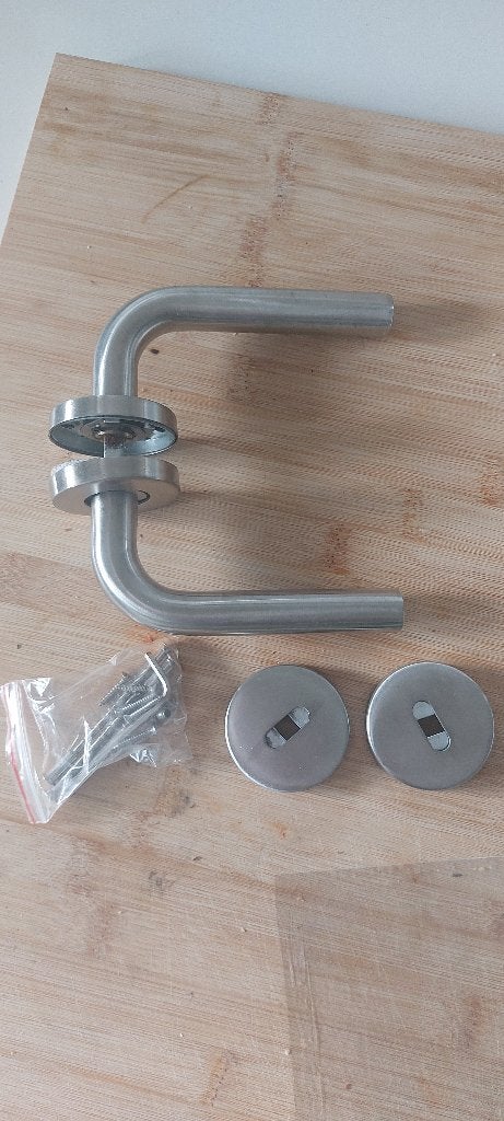 Inox deurkruk, Doe-het-zelf en Bouw, Hang- en Sluitwerk, Ophalen, Nieuw, Inox, Klink of Kruk